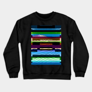 Waves glitchy mix Crewneck Sweatshirt